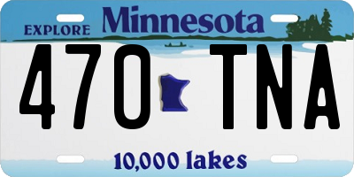 MN license plate 470TNA