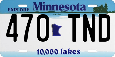 MN license plate 470TND