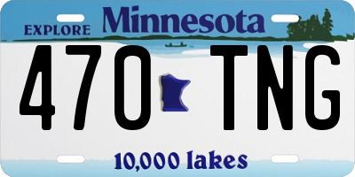 MN license plate 470TNG