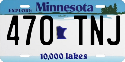 MN license plate 470TNJ