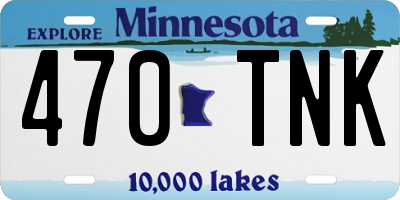 MN license plate 470TNK