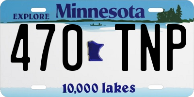 MN license plate 470TNP