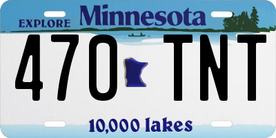 MN license plate 470TNT