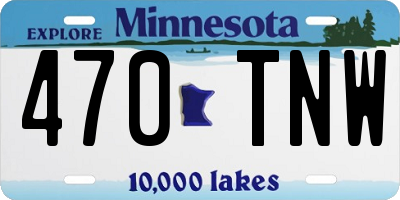 MN license plate 470TNW