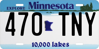 MN license plate 470TNY