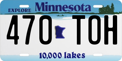 MN license plate 470TOH