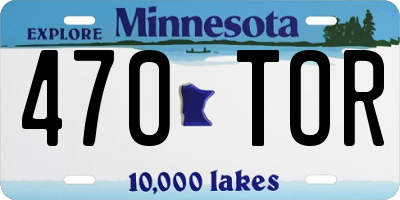 MN license plate 470TOR