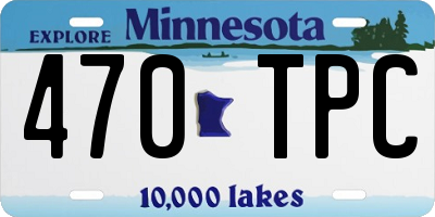 MN license plate 470TPC