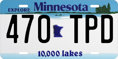 MN license plate 470TPD