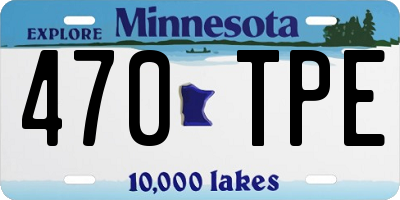 MN license plate 470TPE