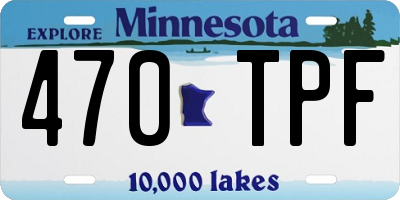 MN license plate 470TPF