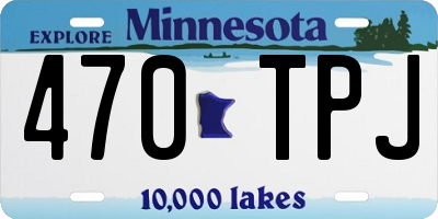 MN license plate 470TPJ