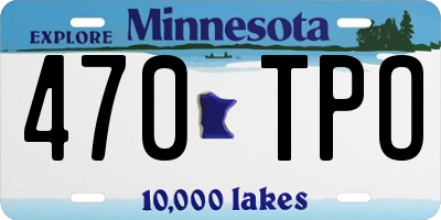 MN license plate 470TPO