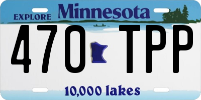 MN license plate 470TPP