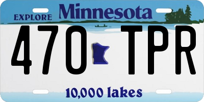 MN license plate 470TPR