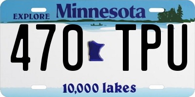 MN license plate 470TPU