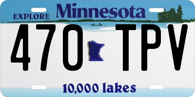 MN license plate 470TPV