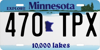 MN license plate 470TPX