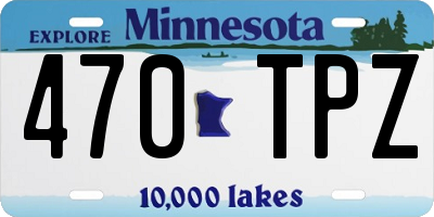 MN license plate 470TPZ