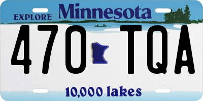 MN license plate 470TQA