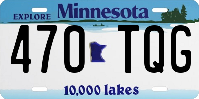 MN license plate 470TQG