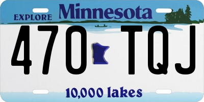 MN license plate 470TQJ