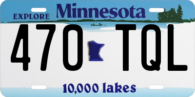 MN license plate 470TQL
