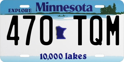MN license plate 470TQM