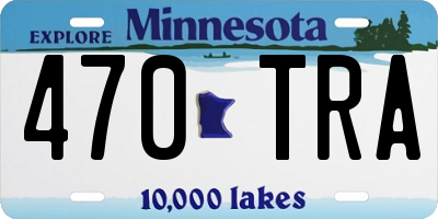 MN license plate 470TRA