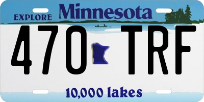 MN license plate 470TRF