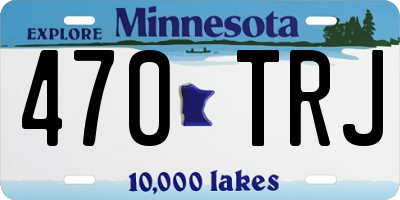 MN license plate 470TRJ