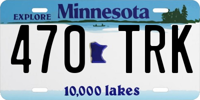 MN license plate 470TRK