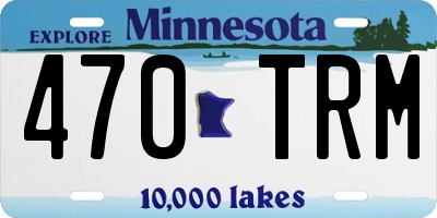 MN license plate 470TRM