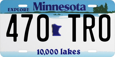 MN license plate 470TRO