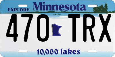 MN license plate 470TRX