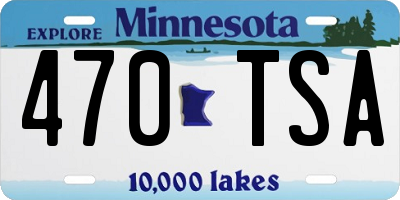 MN license plate 470TSA