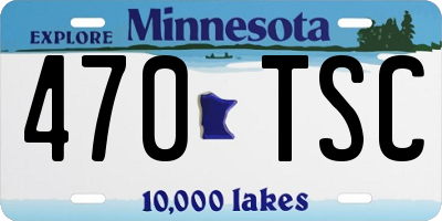 MN license plate 470TSC