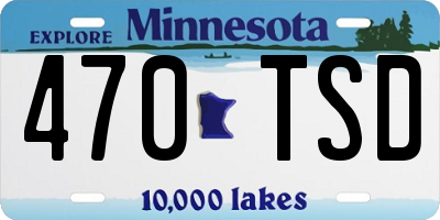 MN license plate 470TSD
