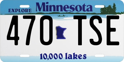 MN license plate 470TSE