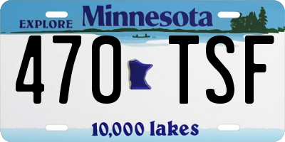 MN license plate 470TSF
