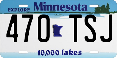 MN license plate 470TSJ