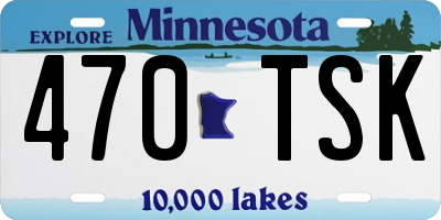 MN license plate 470TSK