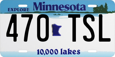 MN license plate 470TSL