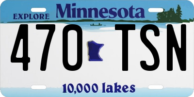 MN license plate 470TSN