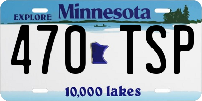 MN license plate 470TSP