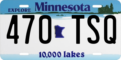MN license plate 470TSQ