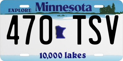 MN license plate 470TSV