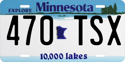 MN license plate 470TSX