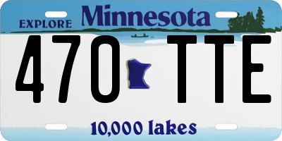 MN license plate 470TTE