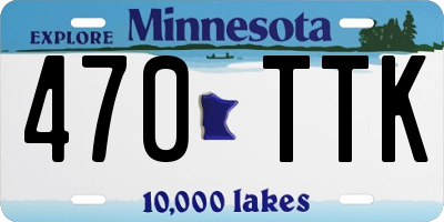 MN license plate 470TTK